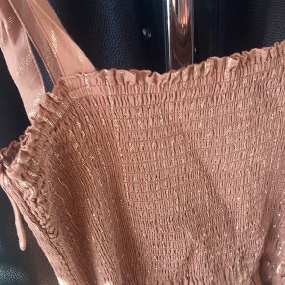 HOUSE OF HARLOW 1960 Corinne Shirted Mini Dress Desert Rose S - Picture 7 of 11